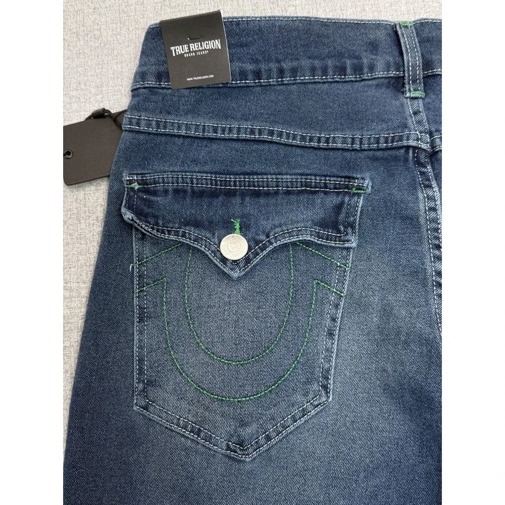 True Religion Men's Ricky SN Flap Relaxed Straight Jeans W32 L34 New